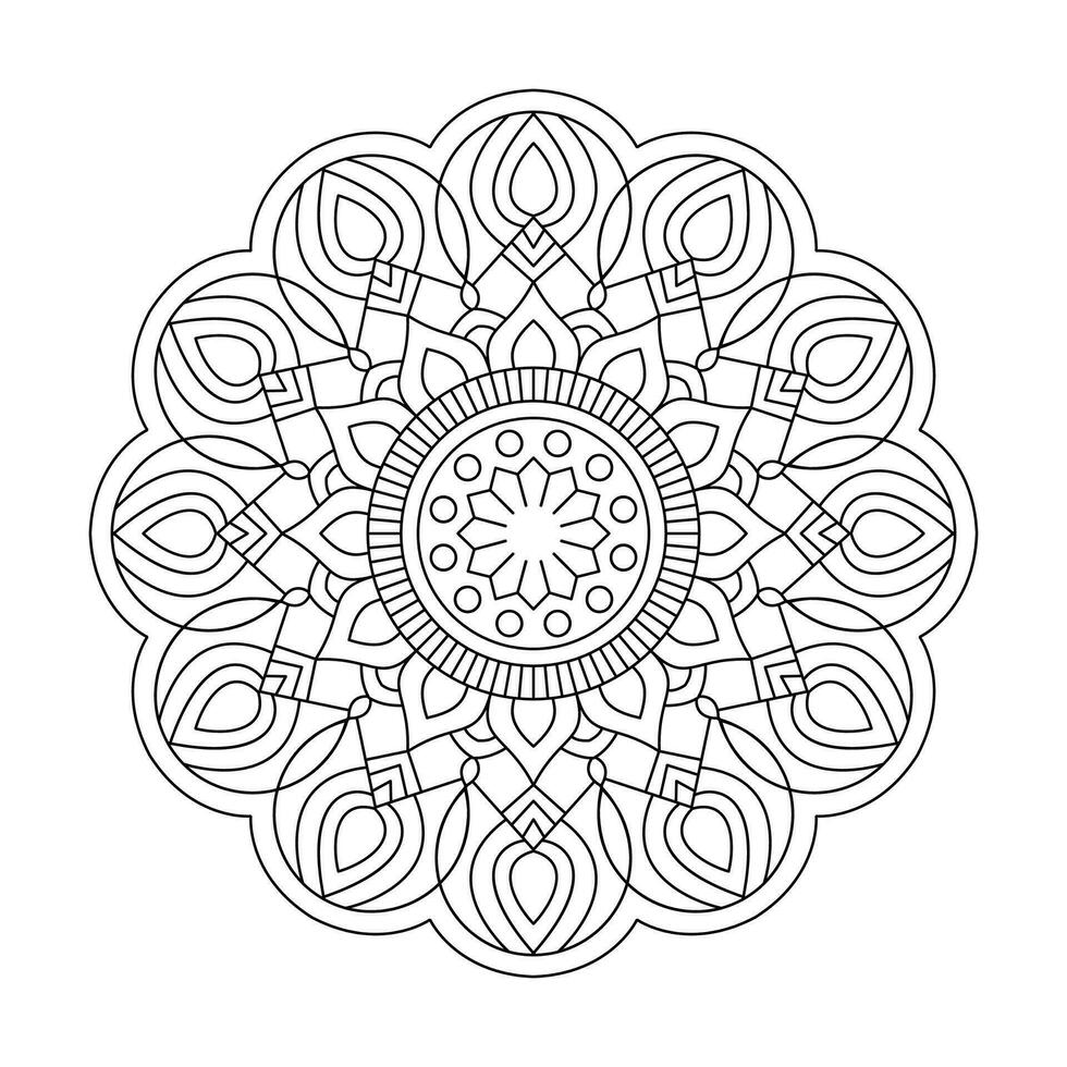 harmonisk ringar enkel mandala design vektor fil