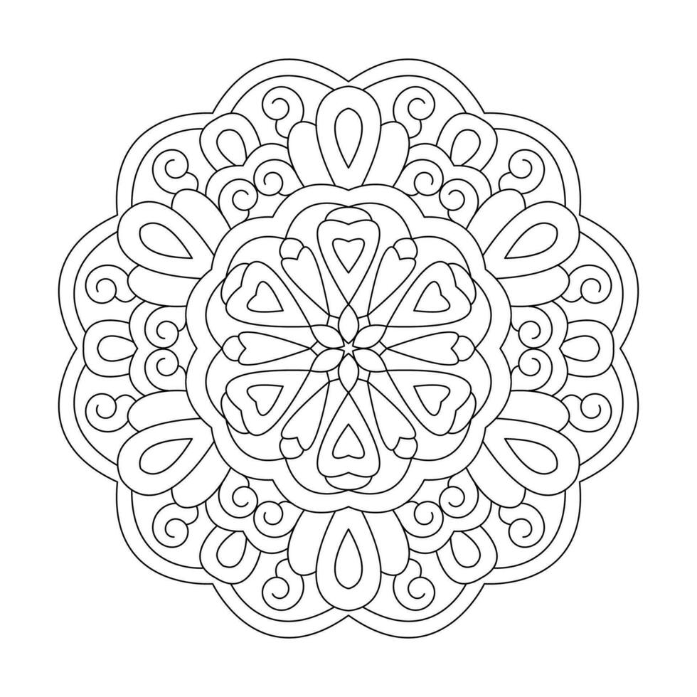 vuxen kristall färg bok mandala design vektor fil