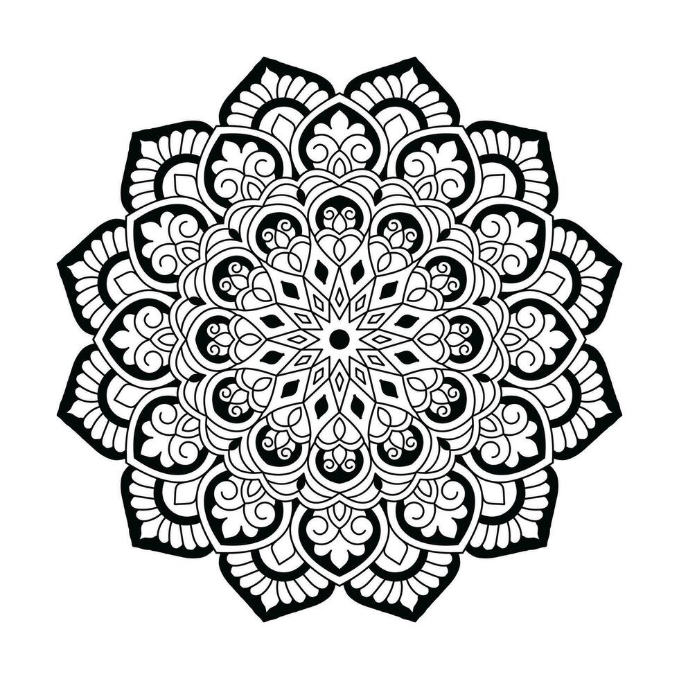 regnbåge rhaosodi färg bok mandala design vektor fil