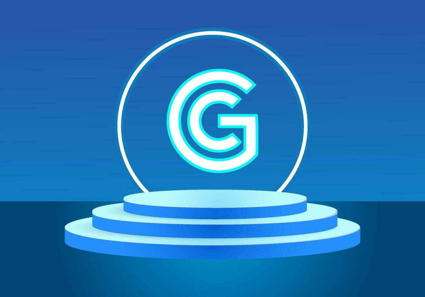 Brief gc Blau Logo unterzeichnen. Vektor Logo Design zum Geschäft.