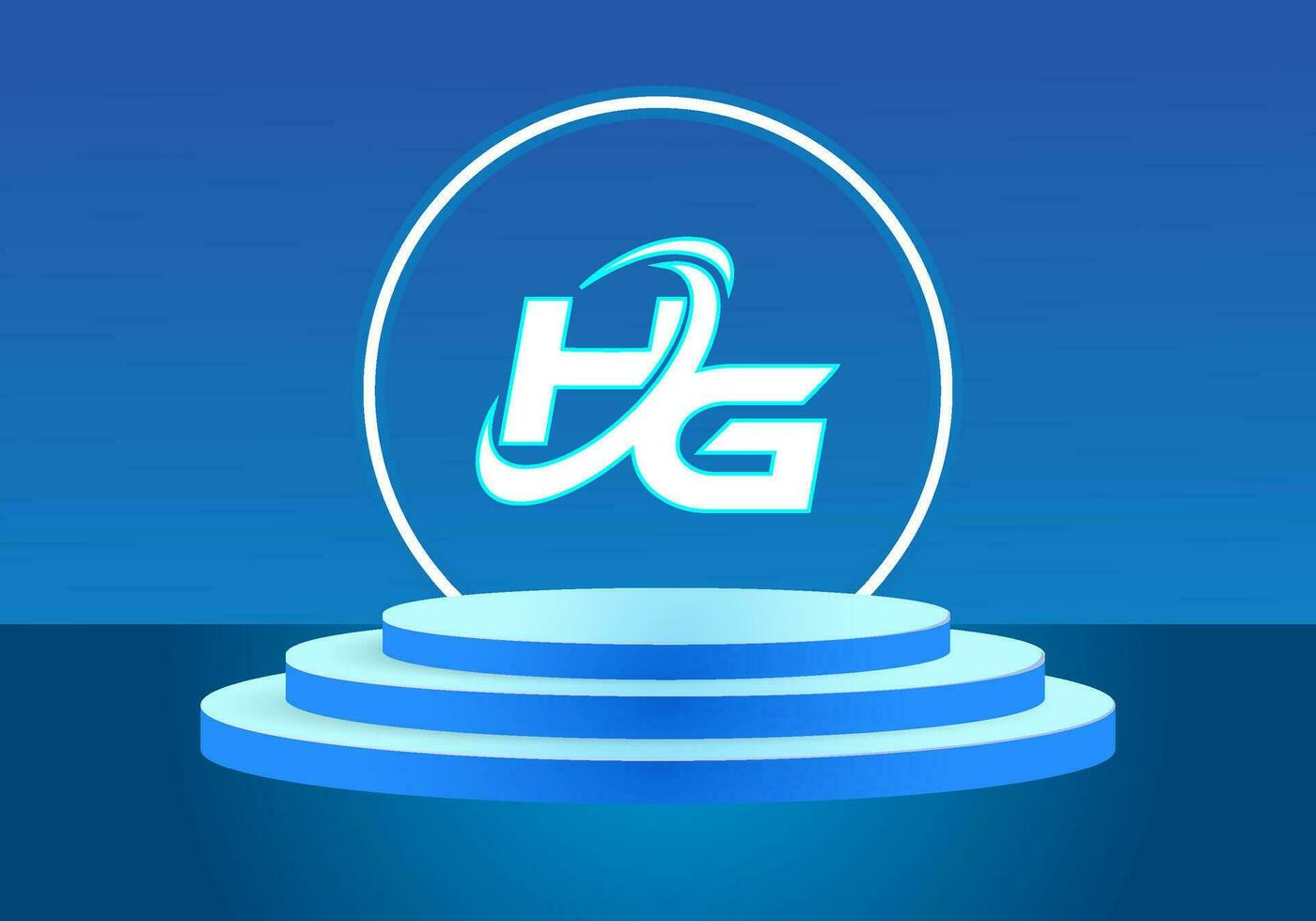 Brief hgf Blau Logo unterzeichnen. Vektor Logo Design zum Geschäft.