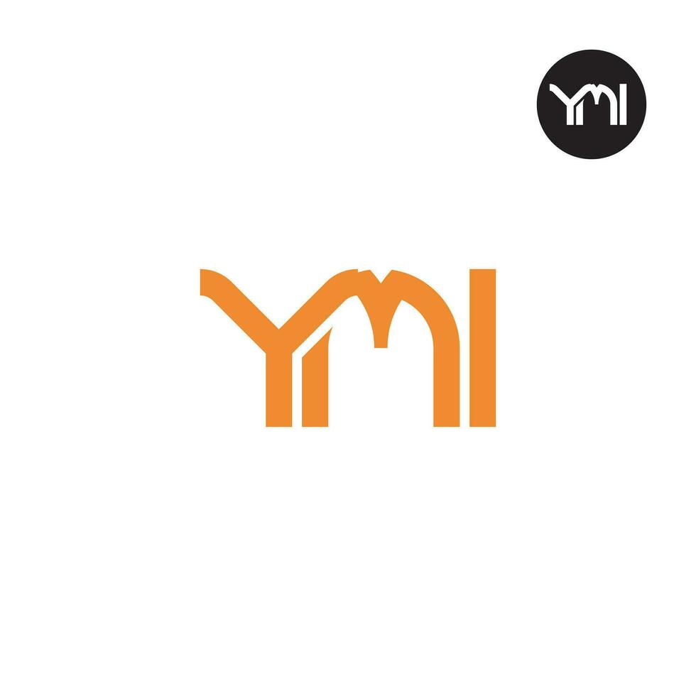 Brief Ymi Monogramm Logo Design vektor