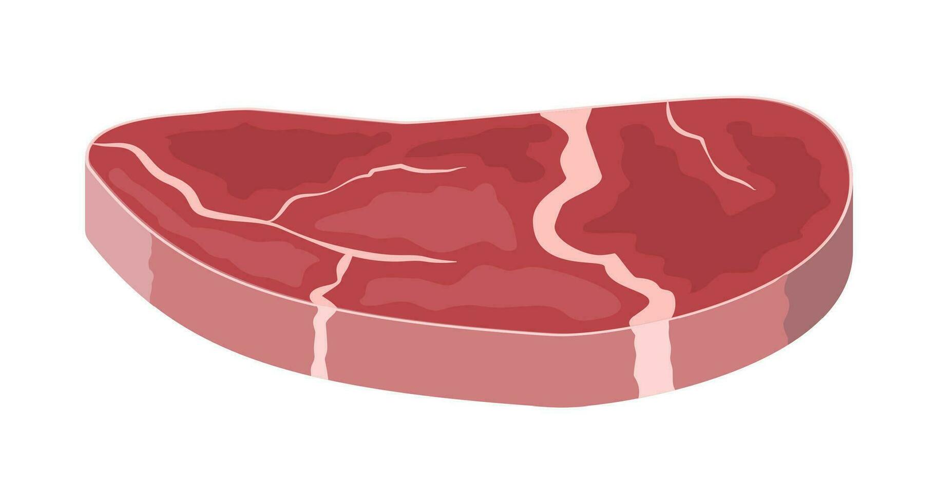 Rindfleisch Filet. Schweinefleisch Knöchel. vektor