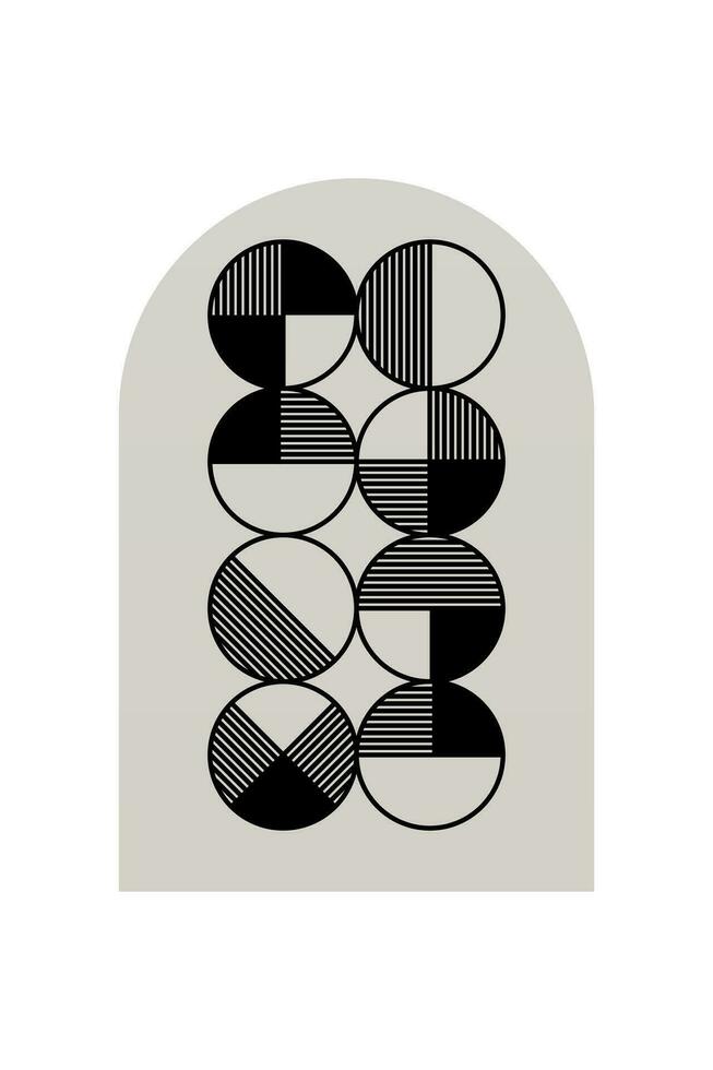 abstrakt geometrisch Bauhaus Mauer Dekoration Poster. Mitte Jahrhundert modern Mauer Kunst vektor