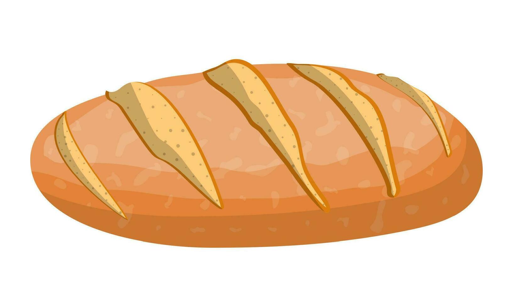 limpa av vete bröd. spannmål bröd rulla. bakad mat. baguette. bageri affär. vektor illustration i platt stil