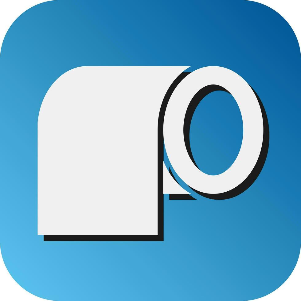 Toilette Papier Vektor Glyphe Gradient Hintergrund Symbol zum persönlich und kommerziell verwenden.
