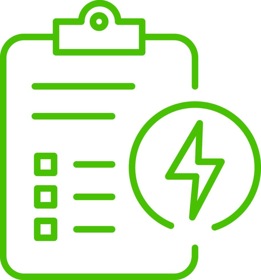 energi papper Rapportera linje ikon symbol illustration vektor