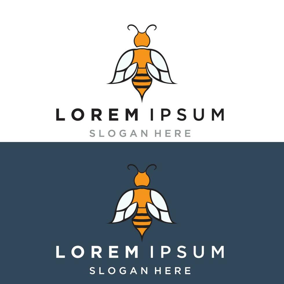 bi honung med honeycomb modern logotyp vektor illustration design