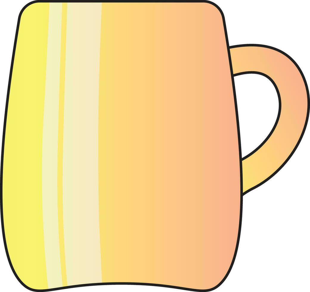 ein schön isoliert Gelb Tasse Vektor