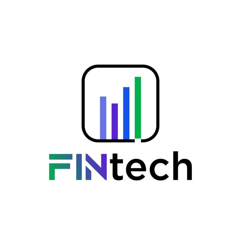 modern Logo Konzept zum Fintech und Digital Finanzen Industrie vektor