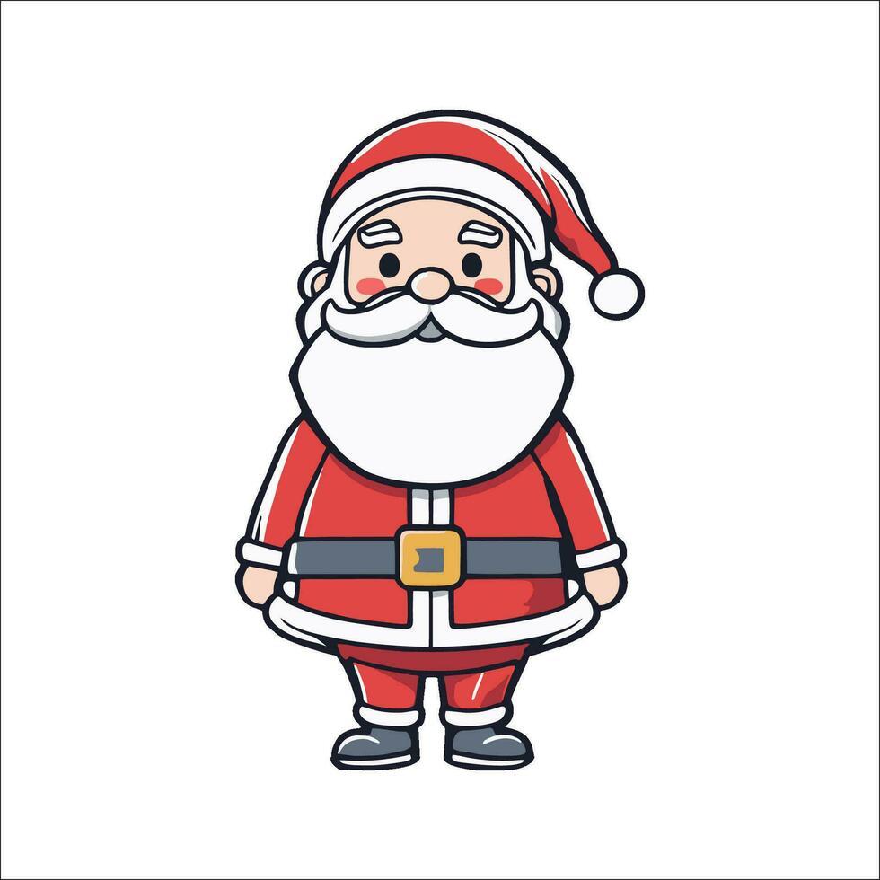 söt santa claus karaktär illustration vektor