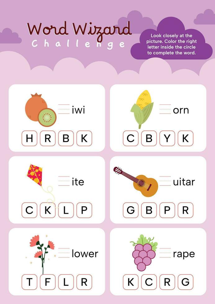 eben Design Vektor zuerst Alphabet Arbeitsblatt druckbar zum Kinder Bildung