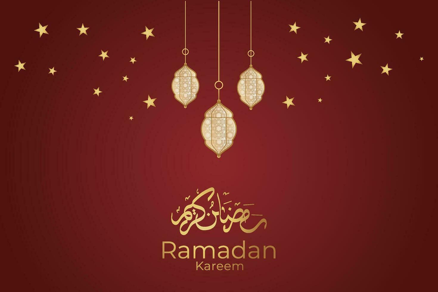Ramadhan och eid mubarak bakgrund, måne stjärnor dekorativ element vektor