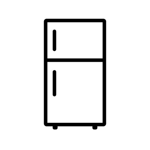 Kühlschrank-Vektor-Symbol vektor