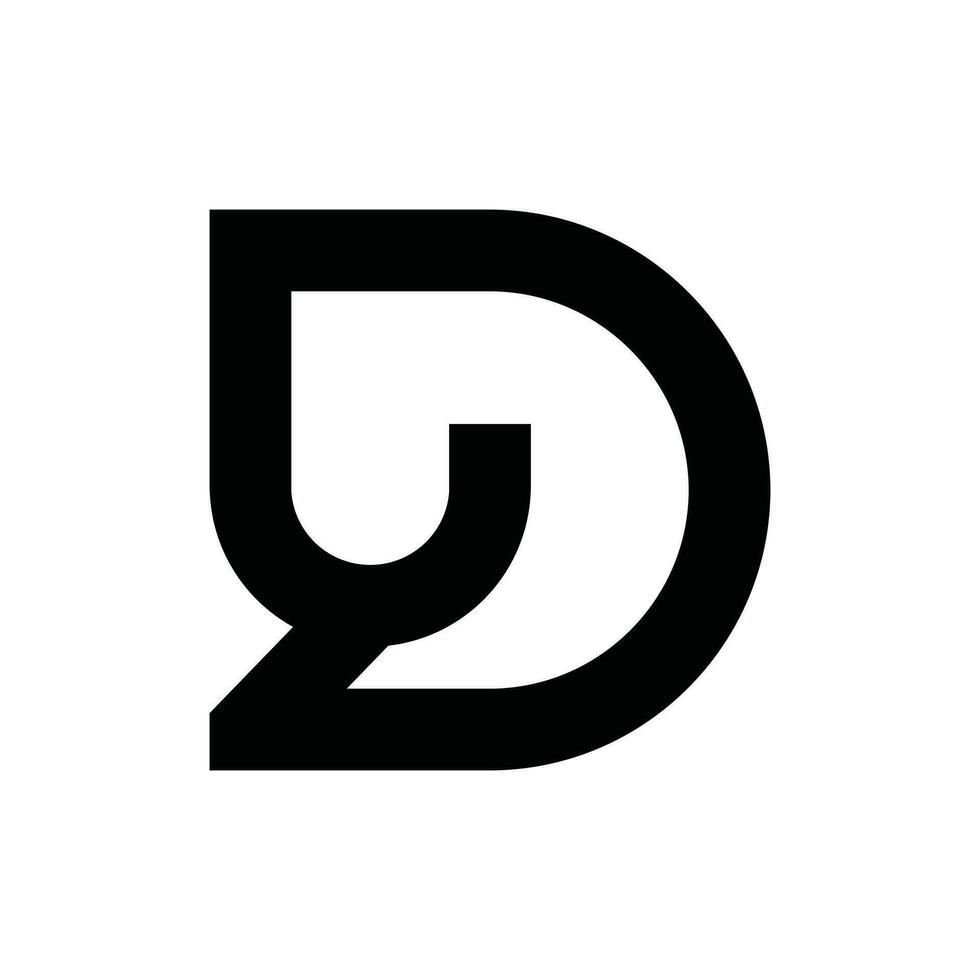 Brief d Pferd modern Logo Design minimalistisch abstrakt Vektor Design Vorlage