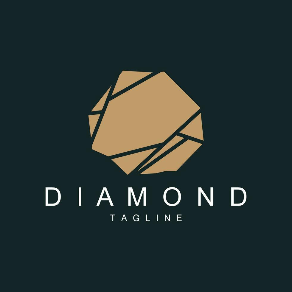 Juwel Diamant Vorlage Illustration Edelstein Logo Design Linie vektor