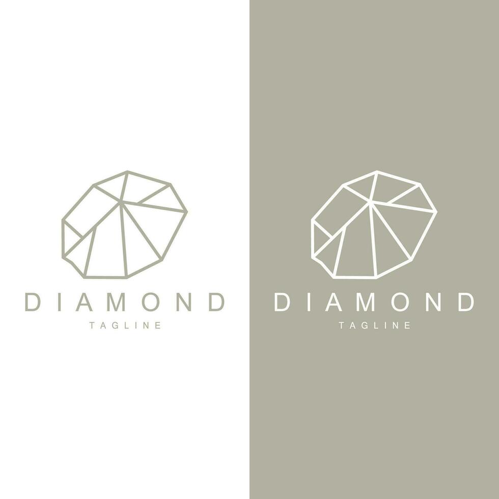 Juwel Diamant Vorlage Illustration Edelstein Logo Design Linie vektor