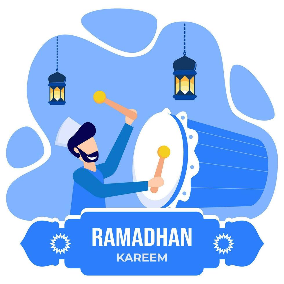 Illustration Vektor Grafik Karikatur Charakter von Ramadhan