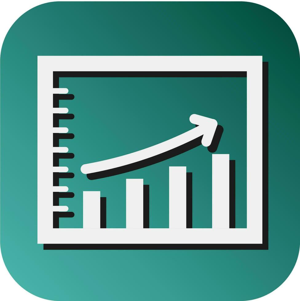 bar Diagram vektor glyf lutning bakgrund ikon för personlig och kommersiell använda sig av.