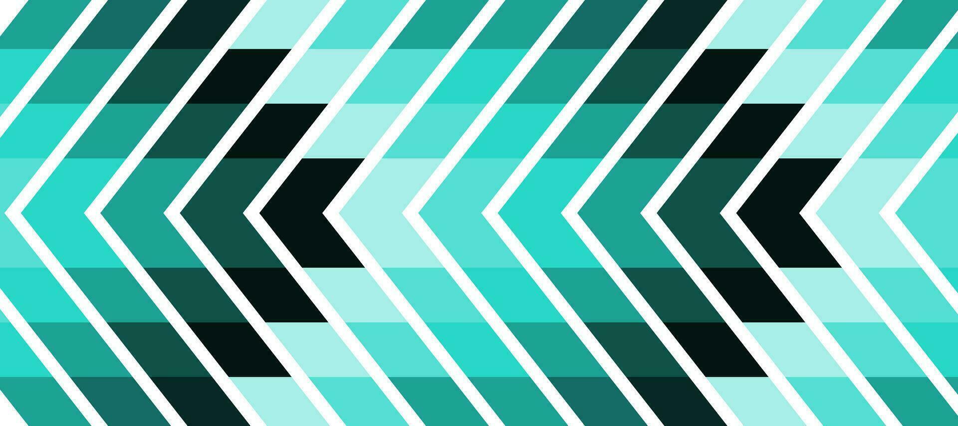 abstrakt futuristisch Chevron Grün Mosaik Banner Hintergrund vektor