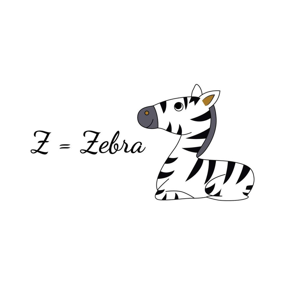 Vektor Illustration von Lernen Englisch Alphabet zum Kinder Brief z