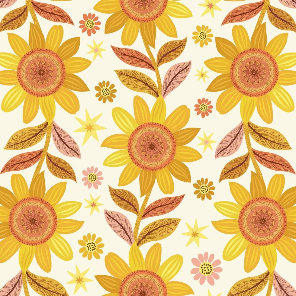 Vektor Illustration von Blumen- Hintergrund zum Stoffe, Textilien.