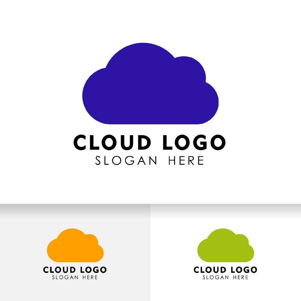 moln logotyp design mall vektor ikon. moln tech logotyp.