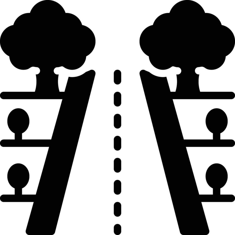 solide Symbol zum Straße vektor