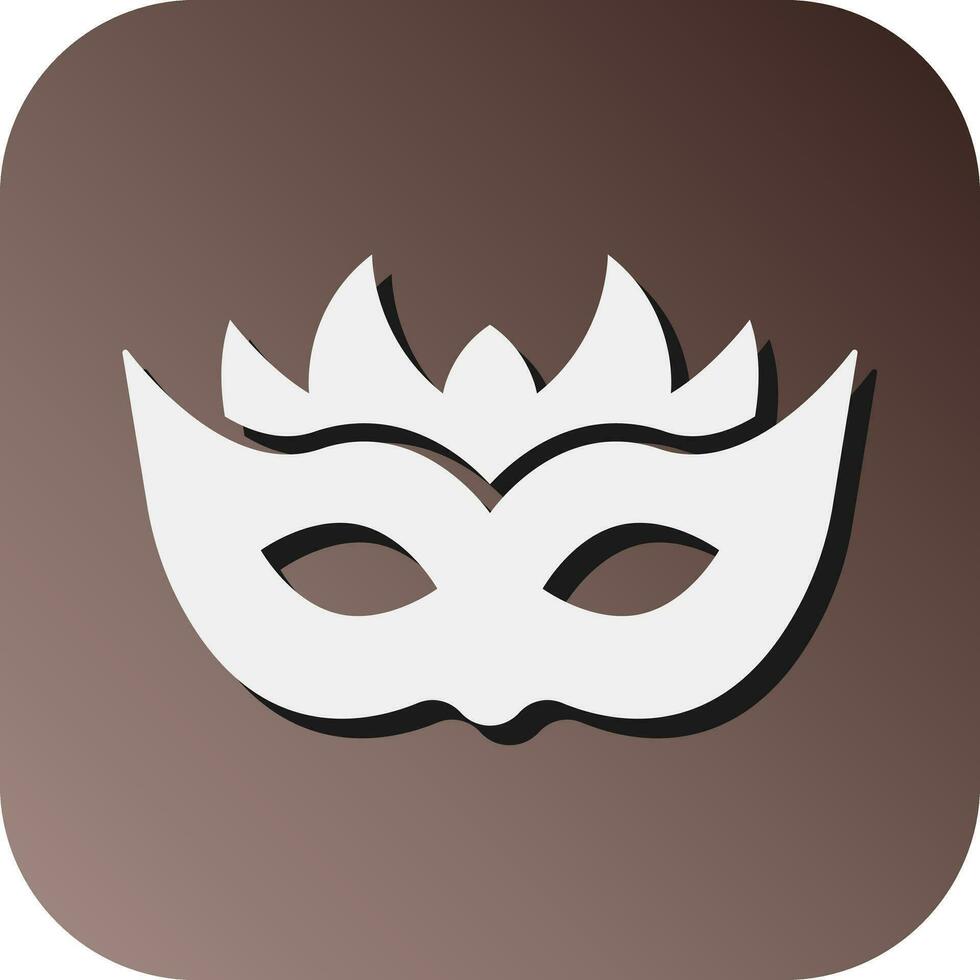 Karneval Maske Vektor Glyphe Gradient Hintergrund Symbol zum persönlich und kommerziell verwenden.
