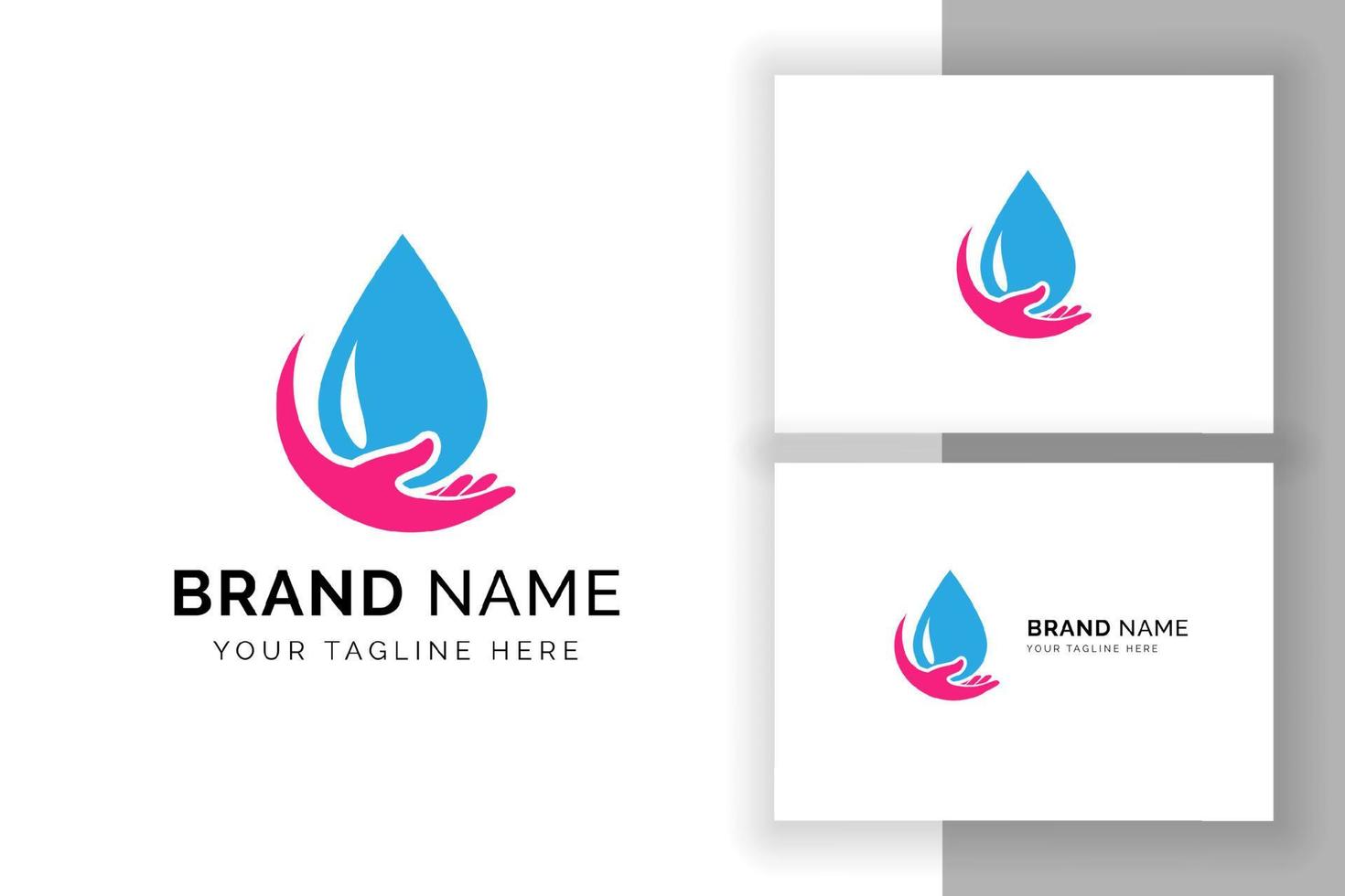 spara vatten logotyp formgivningsmall vektor
