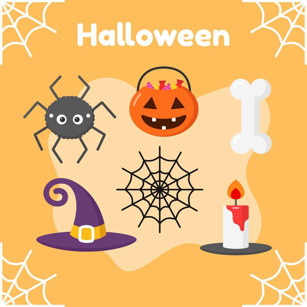 Halloween-Vektorillustration für die Halloween-Saison vektor