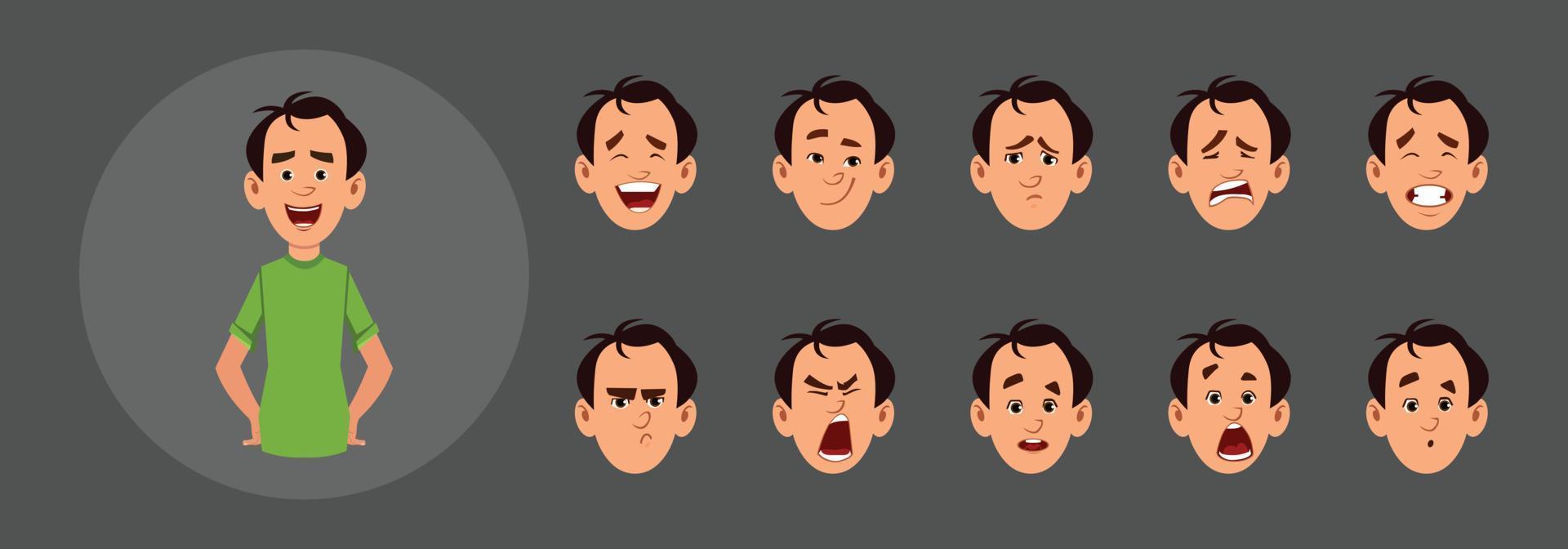 Menschen mit unterschiedlichen Gesichtsgefühlen vektor