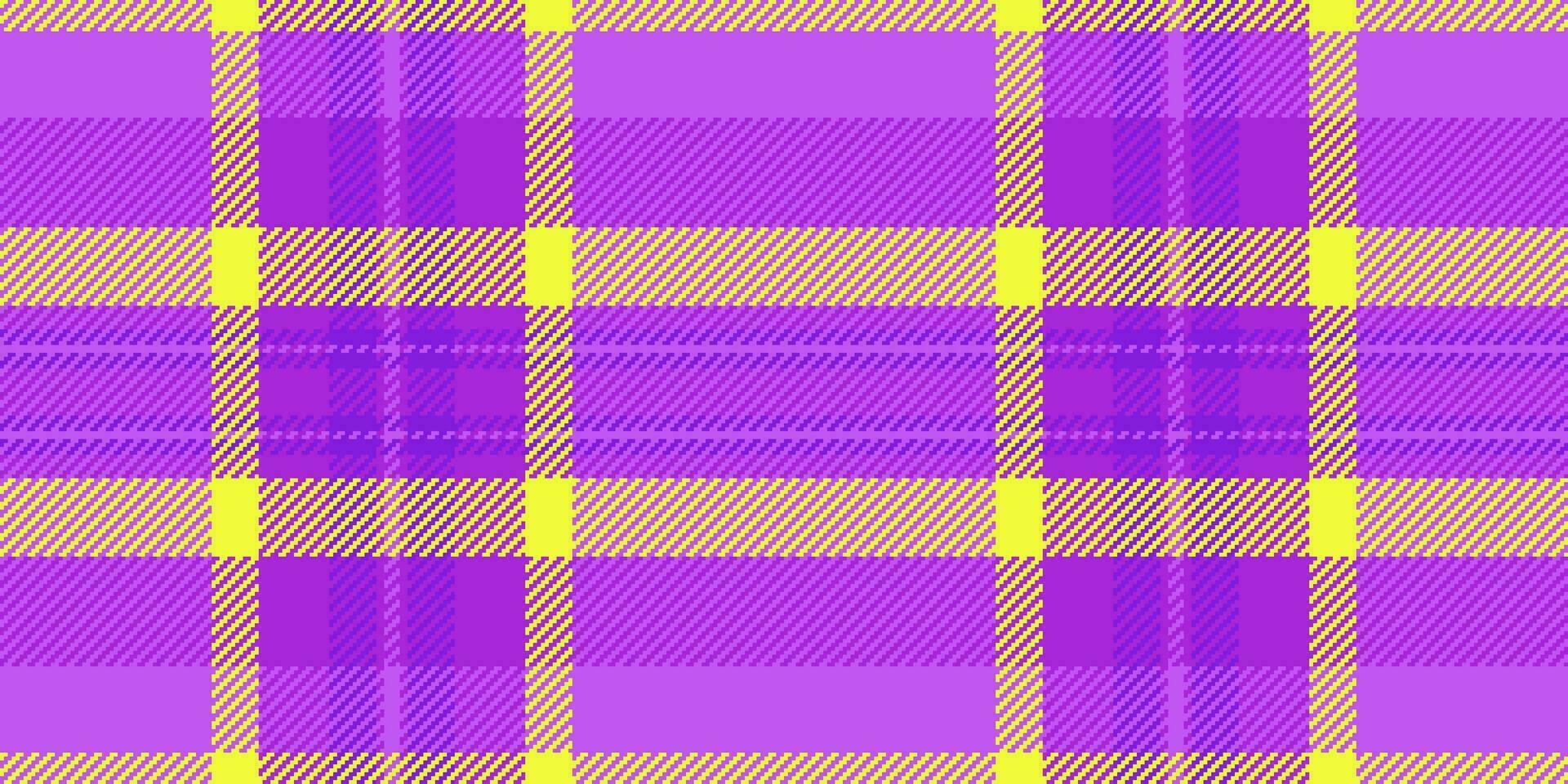 klippbok textil- bakgrund pläd, fest tartan vektor kolla upp. detaljerad mönster textur sömlös tyg i lila och kalk färger.