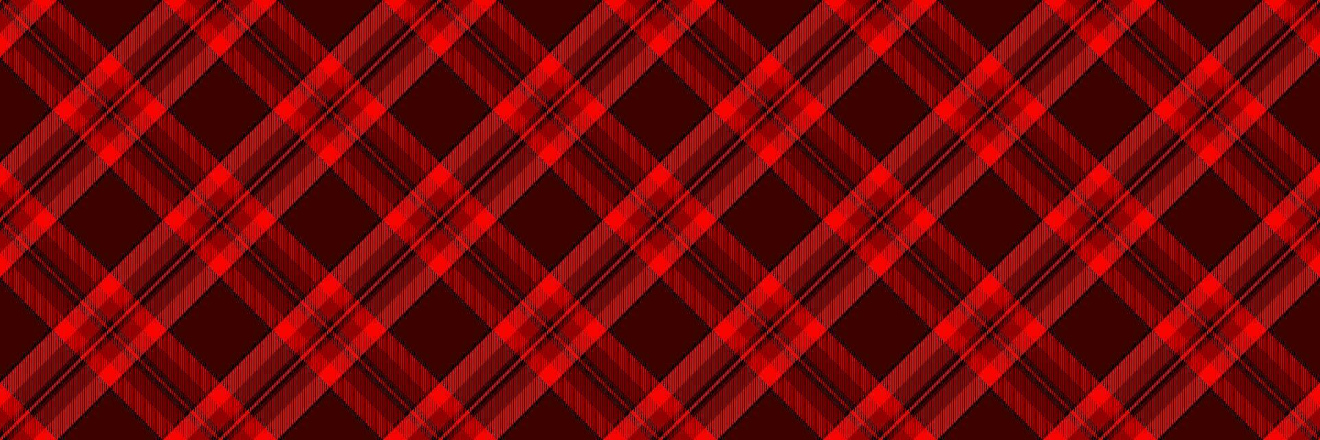 Stil Textil- Muster Textur, Nein Menschen Vektor Plaid nahtlos. Schal Tartan Stoff prüfen Hintergrund im rot und dunkel Farben.