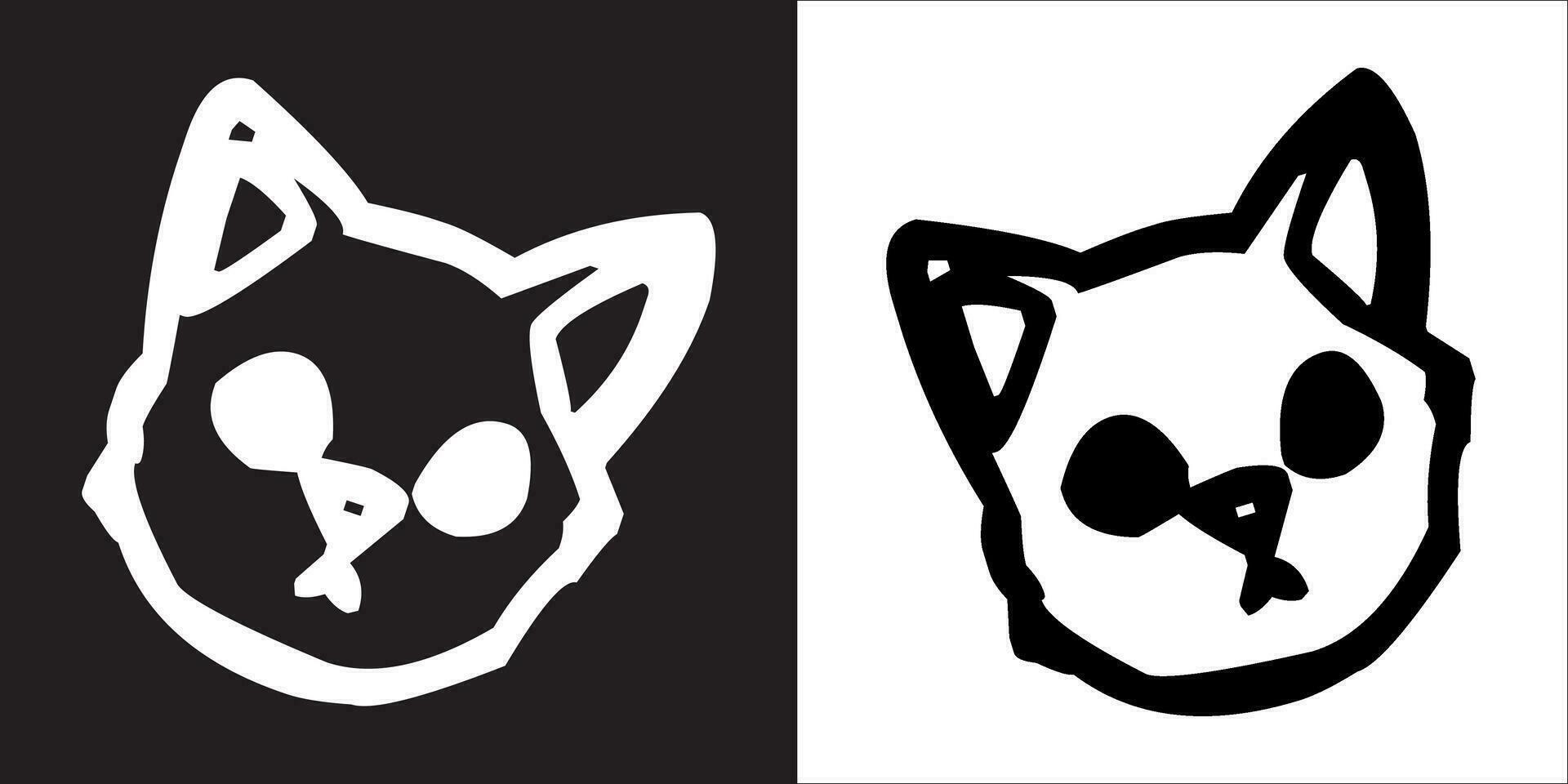 illustration vektor grafik av katt ansikte ikon