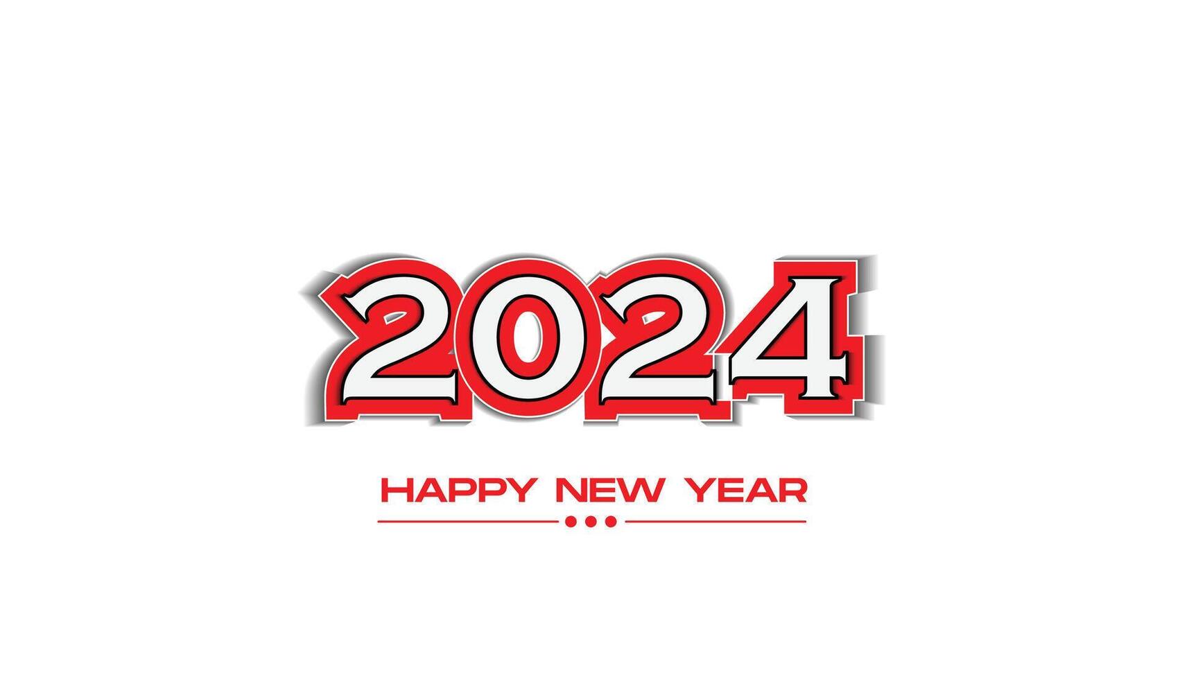 minimal und elegant 2024 Neu Jahr Veranstaltung Karte Vektor