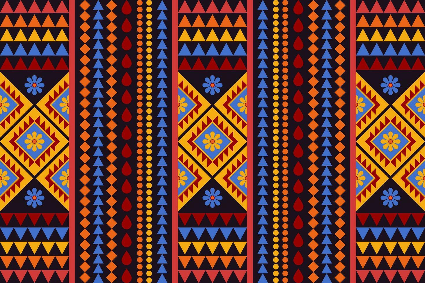 geometrisk etnisk mönster traditionell design för bakgrund, matta, tapet, Kläder, omslag, batik, tyg, vektor illustration broderi stil. stam- mönster