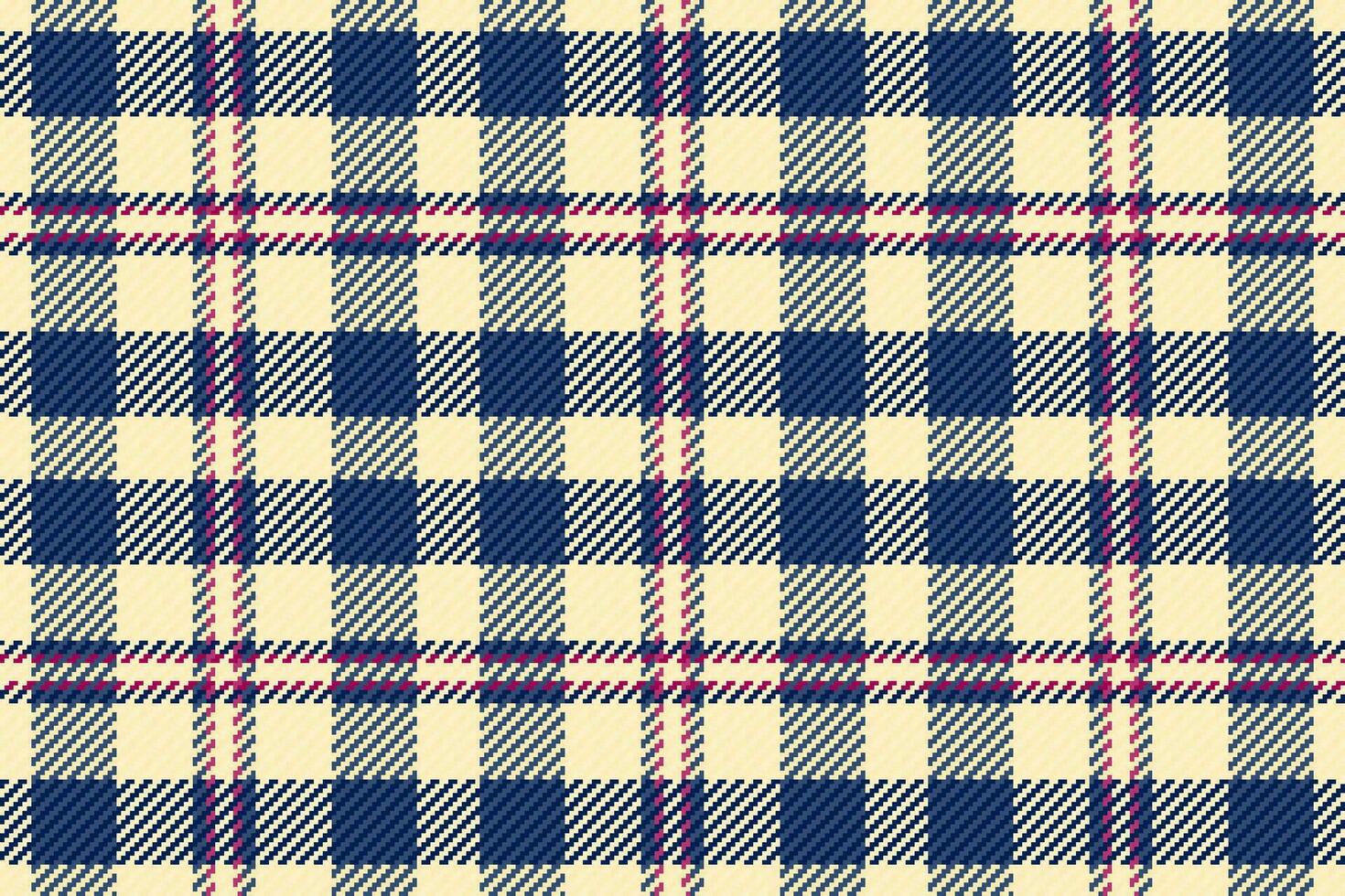 60er Jahre Vektor Muster nahtlos, ausdrucken Textil- Tartan Hintergrund. Mikro Stoff prüfen Textur Plaid im Blau und blanchiert Mandel Farben.