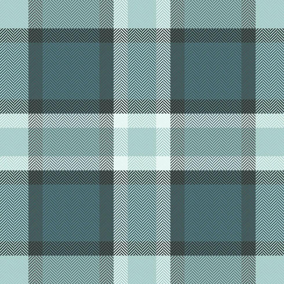 korsade kolla upp bakgrund tyg, tunn mönster textur pläd. rustik textil- tartan sömlös vektor i pastell och cyan färger.