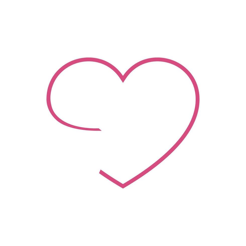 hjärta, symbol av kärlek och hjärtans dag. platt röd ikon isolerat på bakgrund vektor illustration