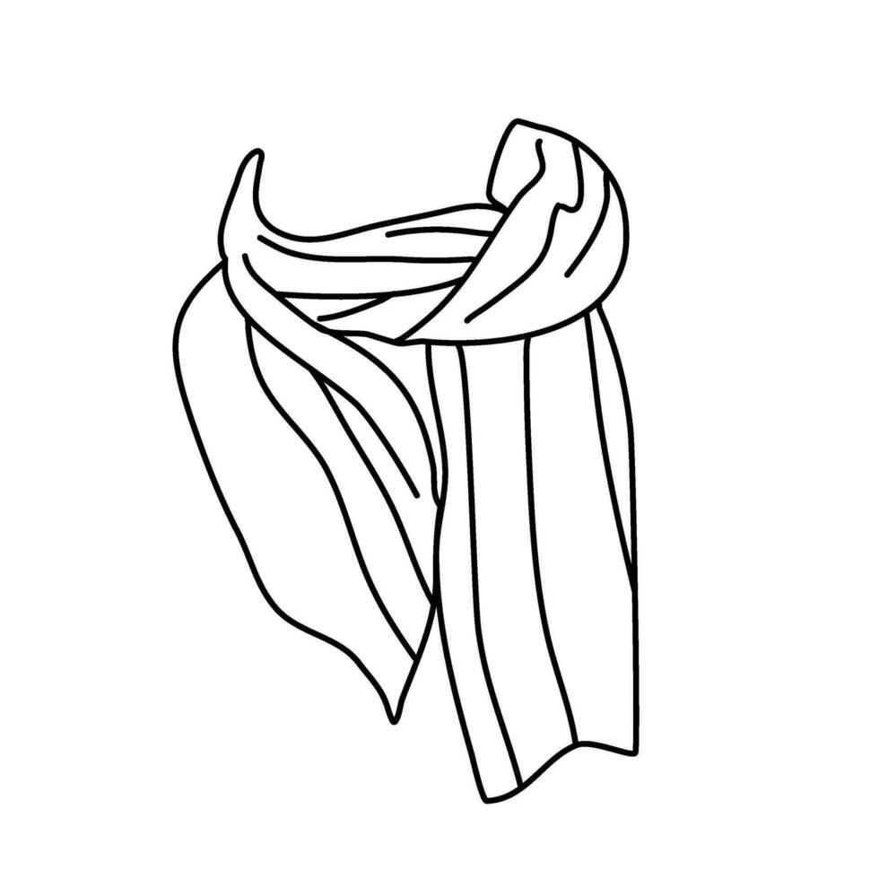 scarf linje konst vektor falla vinter- illustration