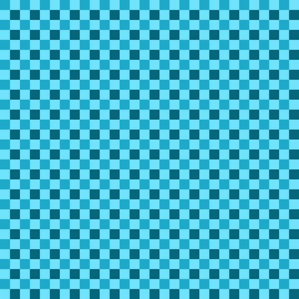 rutig sömlös vektor bakgrund tillverkad av kvadrater av blå färger
