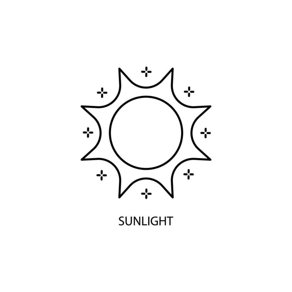 Sonnenlicht Konzept Linie Symbol. einfach Element Illustration. Sonnenlicht Konzept Gliederung Symbol Design. vektor