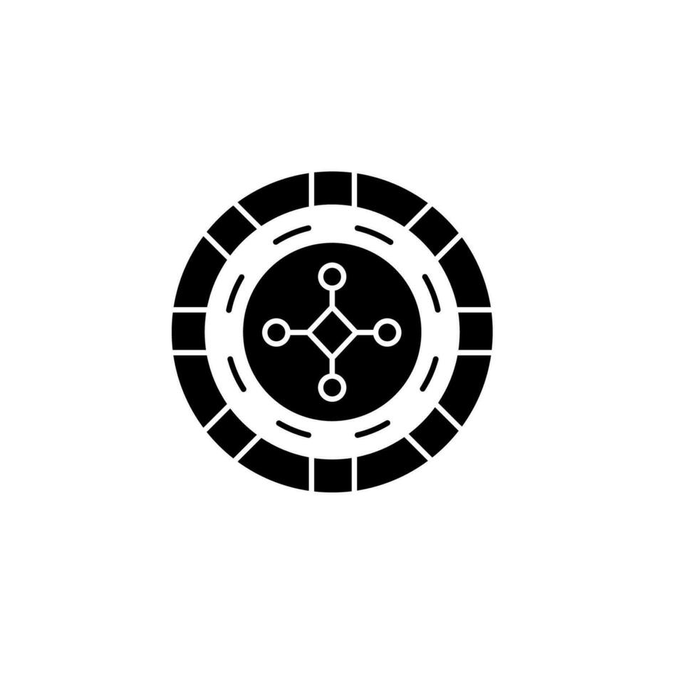 Roulette Rad Konzept Linie Symbol. einfach Element Illustration. Roulette Rad Konzept Gliederung Symbol Design. vektor