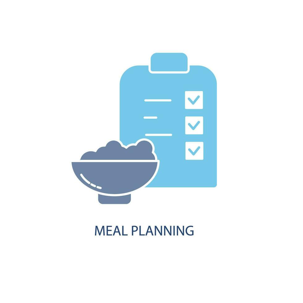måltid planera begrepp linje ikon. enkel element illustration. måltid planera begrepp översikt symbol design. vektor