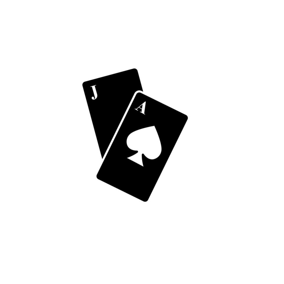 Blackjack Konzept Linie Symbol. einfach Element Illustration. Blackjack Konzept Gliederung Symbol Design. vektor