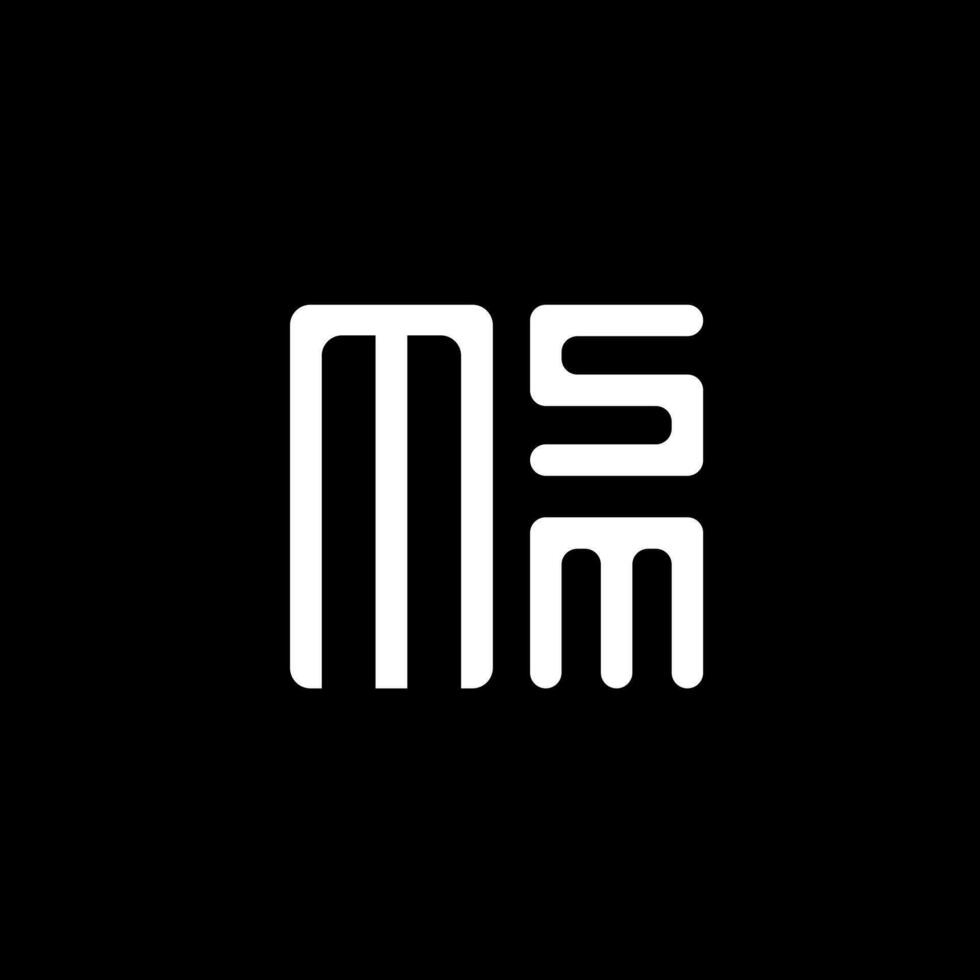 msm Brief Logo Vektor Design, msm einfach und modern Logo. msm luxuriös Alphabet Design