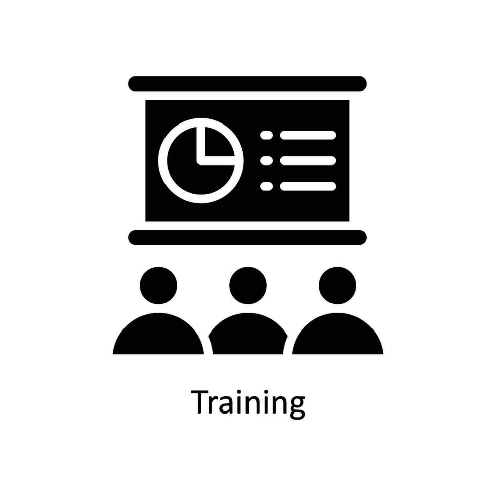 Ausbildung Vektor solide Symbol Design Illustration. Geschäft und Verwaltung Symbol auf Weiß Hintergrund eps 10 Datei