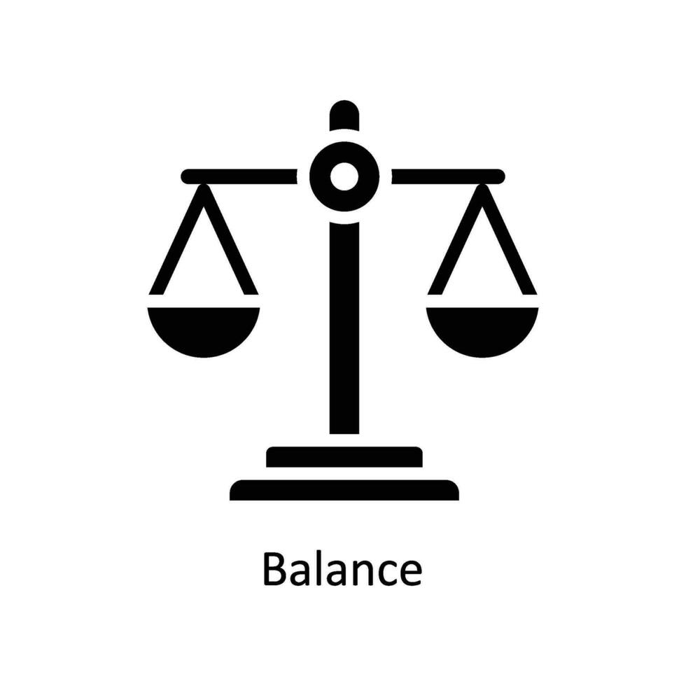 Balance Vektor solide Symbol Design Illustration. Geschäft und Verwaltung Symbol auf Weiß Hintergrund eps 10 Datei