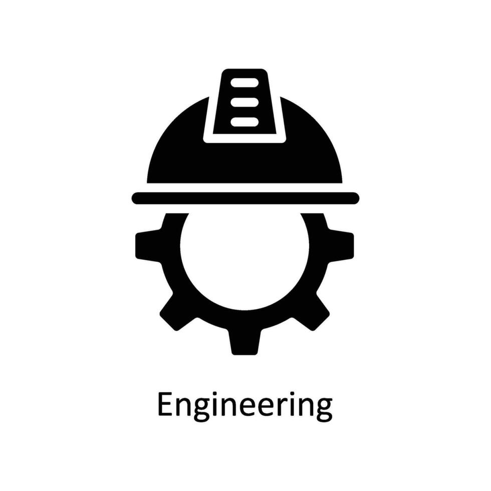 Ingenieurwesen Vektor solide Symbol Design Illustration. Geschäft und Verwaltung Symbol auf Weiß Hintergrund eps 10 Datei